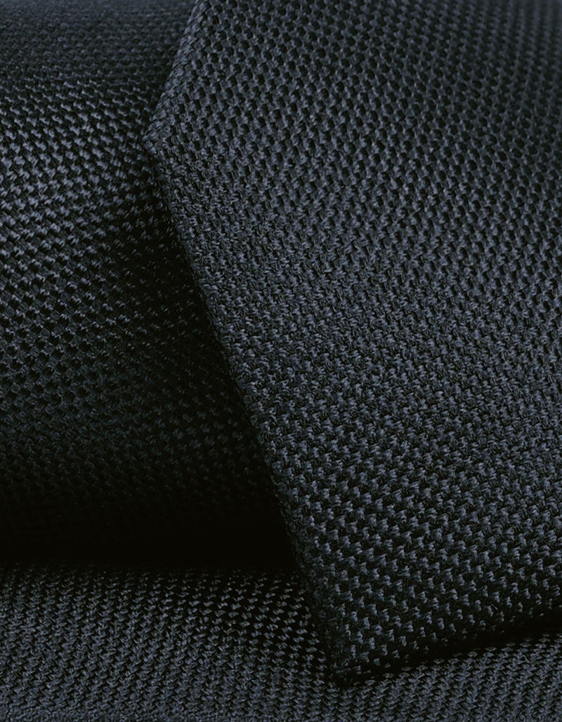 Black Self Printed Silk Tie