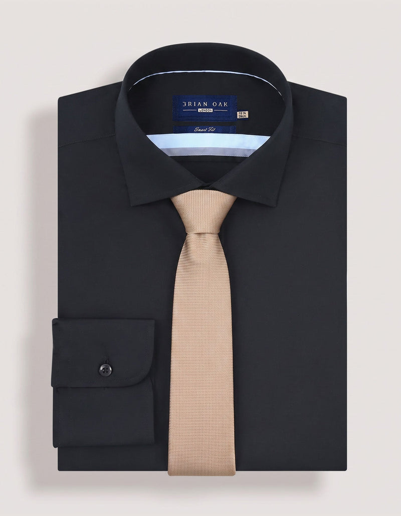 Peach Self Printed Silk Tie