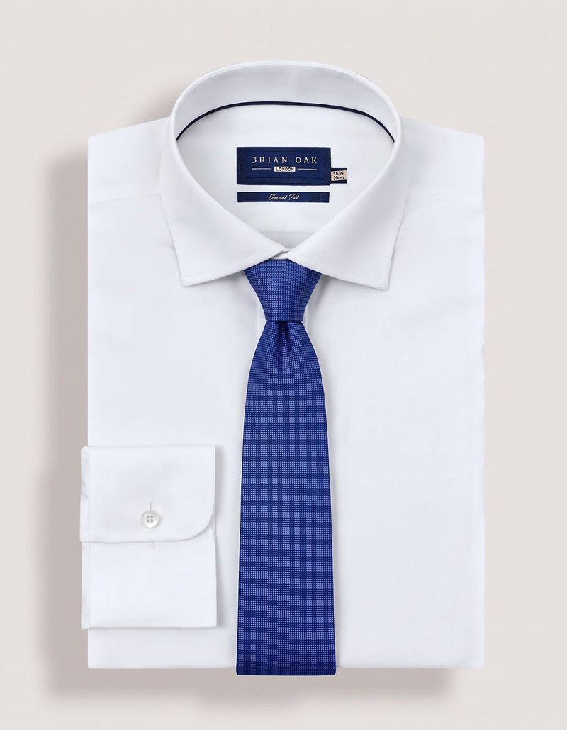 Royal Blue Self Printed Silk Tie