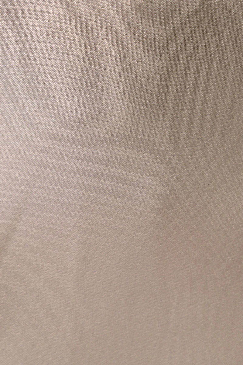 Urbain Satin Back Crepe Wrap Midi Dress - Camel