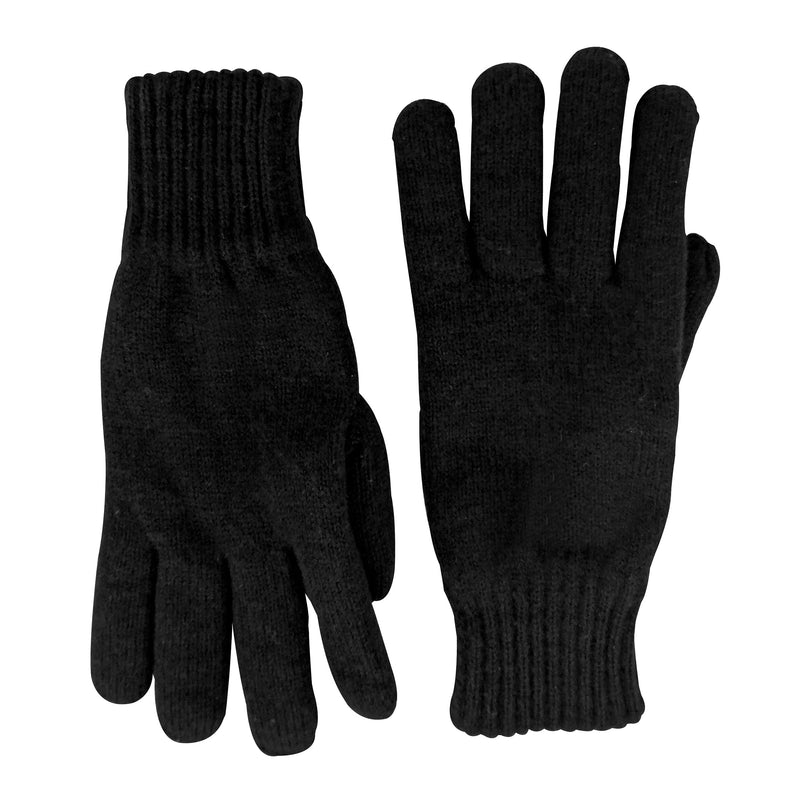 Mens 3M Black Thinsulate Thermal Lined Winter Gloves