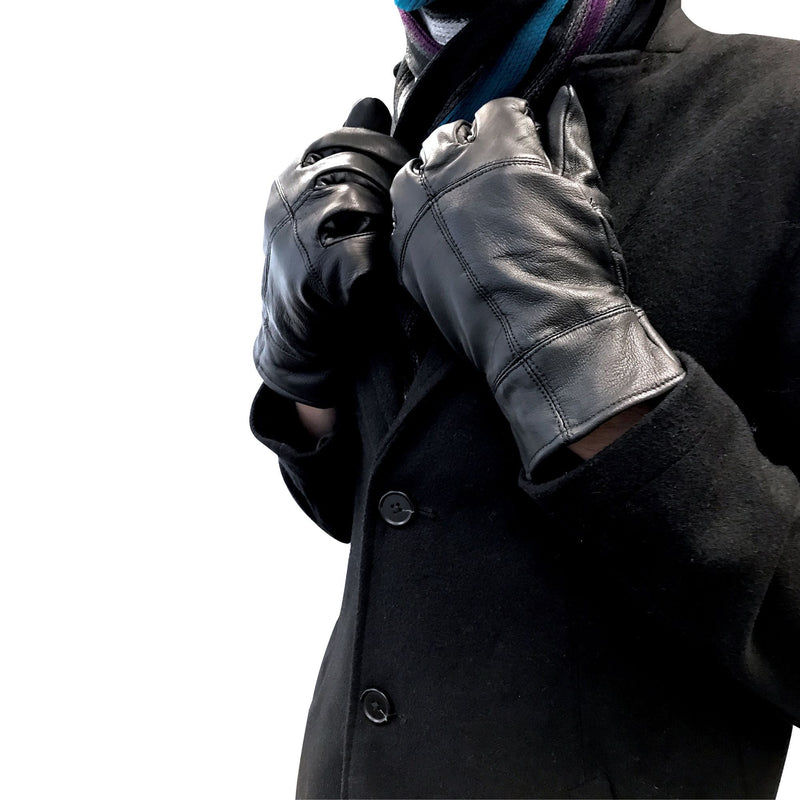 Mens 3M Thinsulate 40 Gram Thermal Insulated Winter Leather Gloves