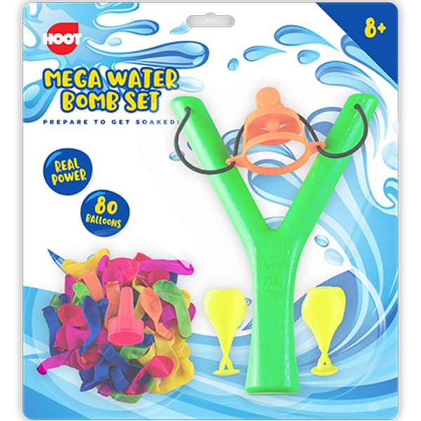 Mega Water Bomb Sling Shot Set with 80 Water Balloons for Ages 8 & Up
