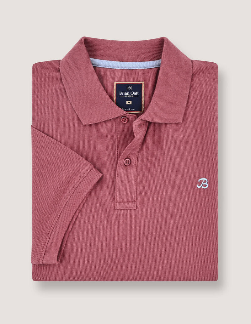 Pink  Regular Fit Cotton Polo Shirt