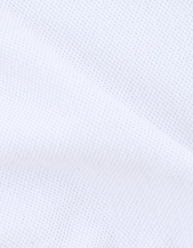 White Regular Fit Cotton Polo Shirt