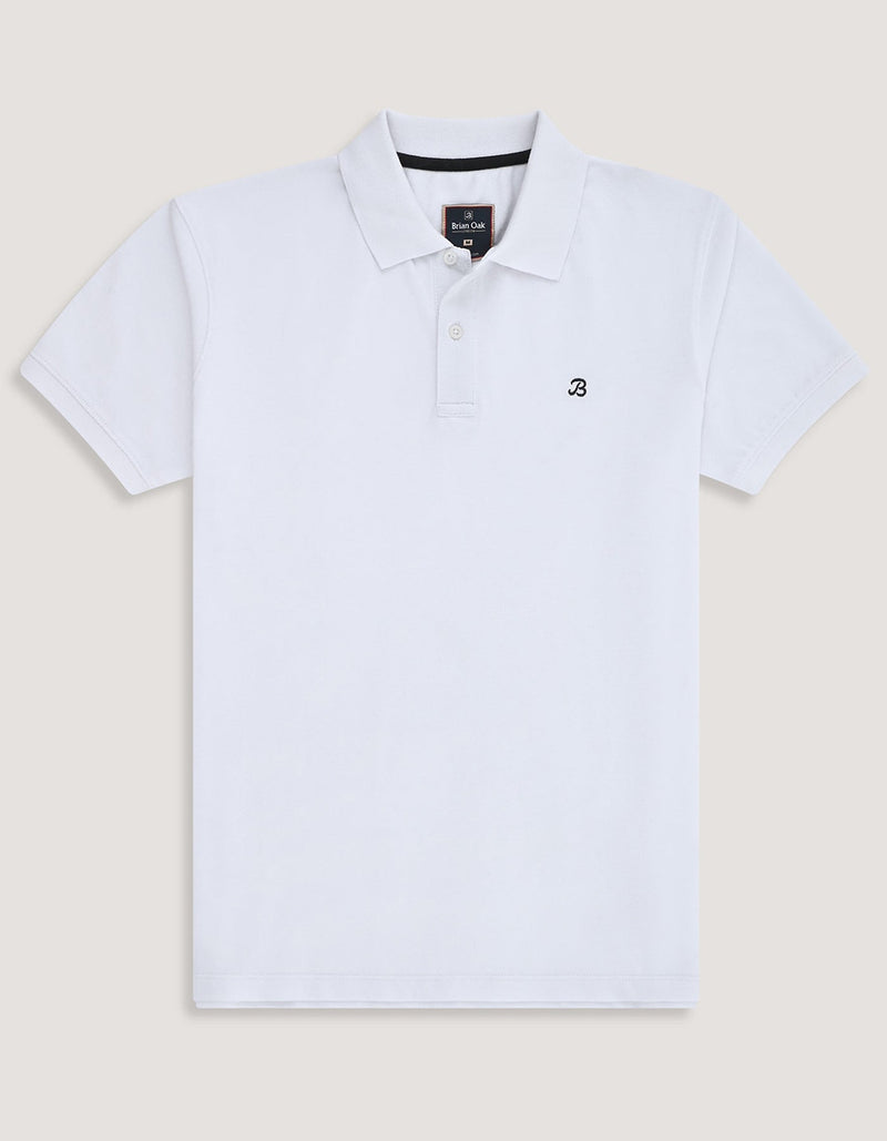 White Regular Fit Cotton Polo Shirt