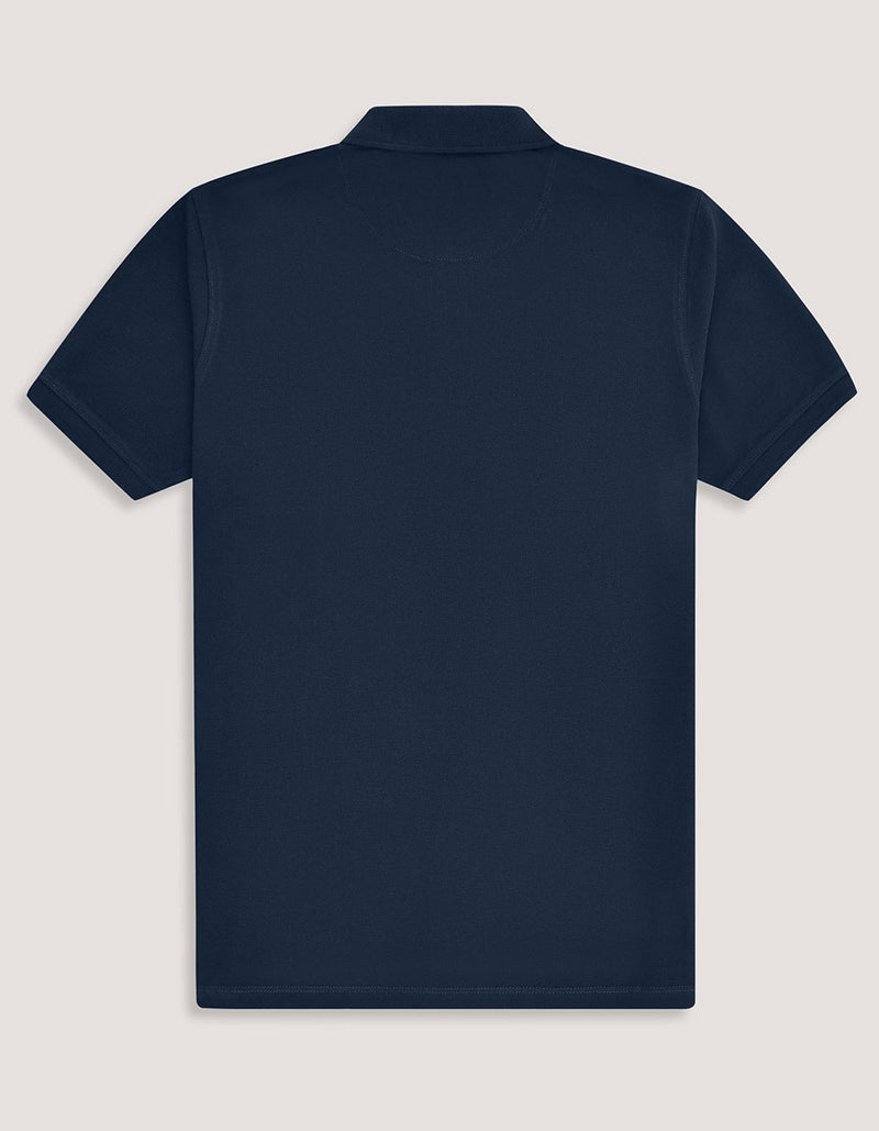 Navy Regular Fit Cotton Polo Shirt