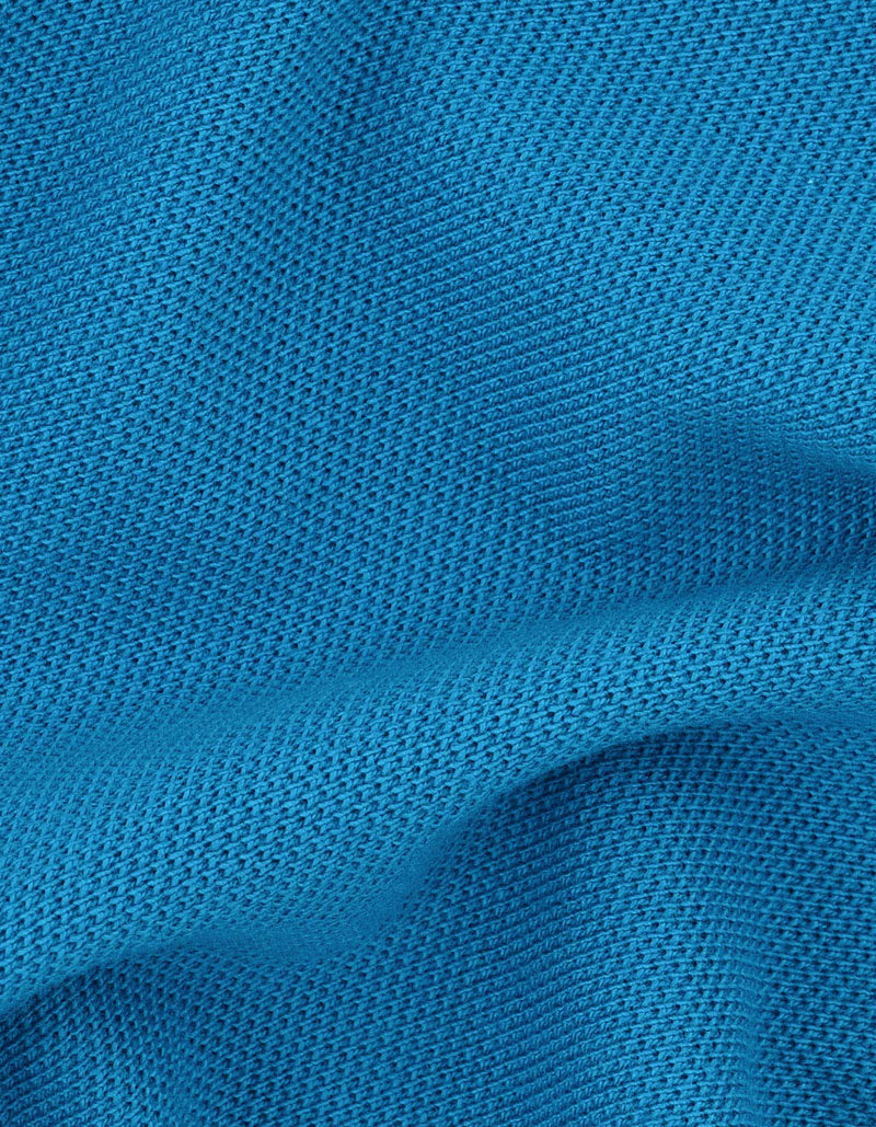 Turquoise Regular Fit Cotton Polo Shirt