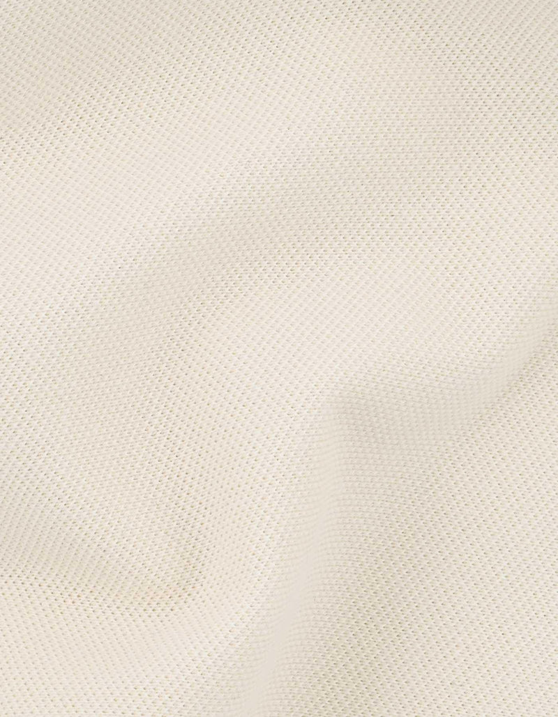 Off White Pique Polo Shirt