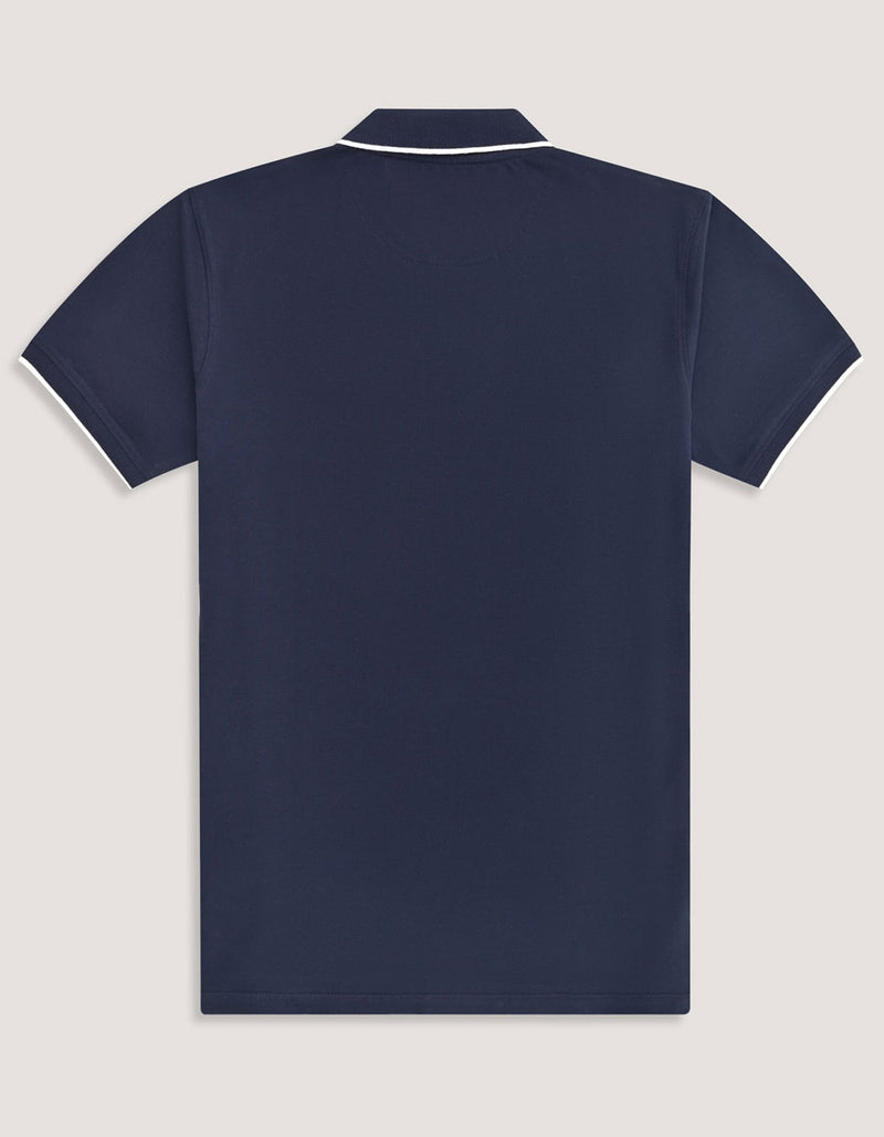 Navy Regular Fit Cotton Polo Shirt