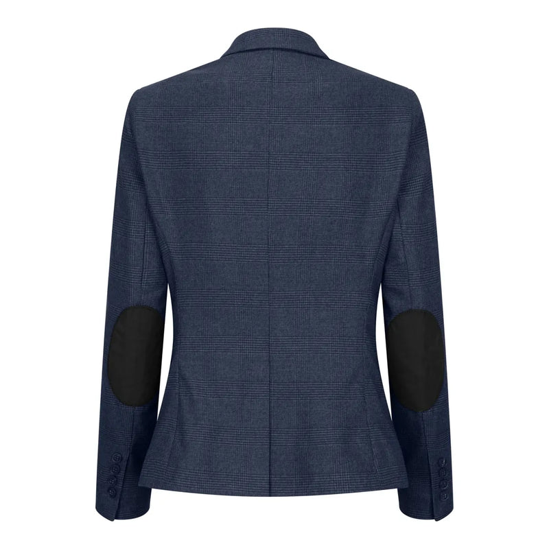 TPW52 - Women's Navy 3 Piece Prince Of Wales Check Suit