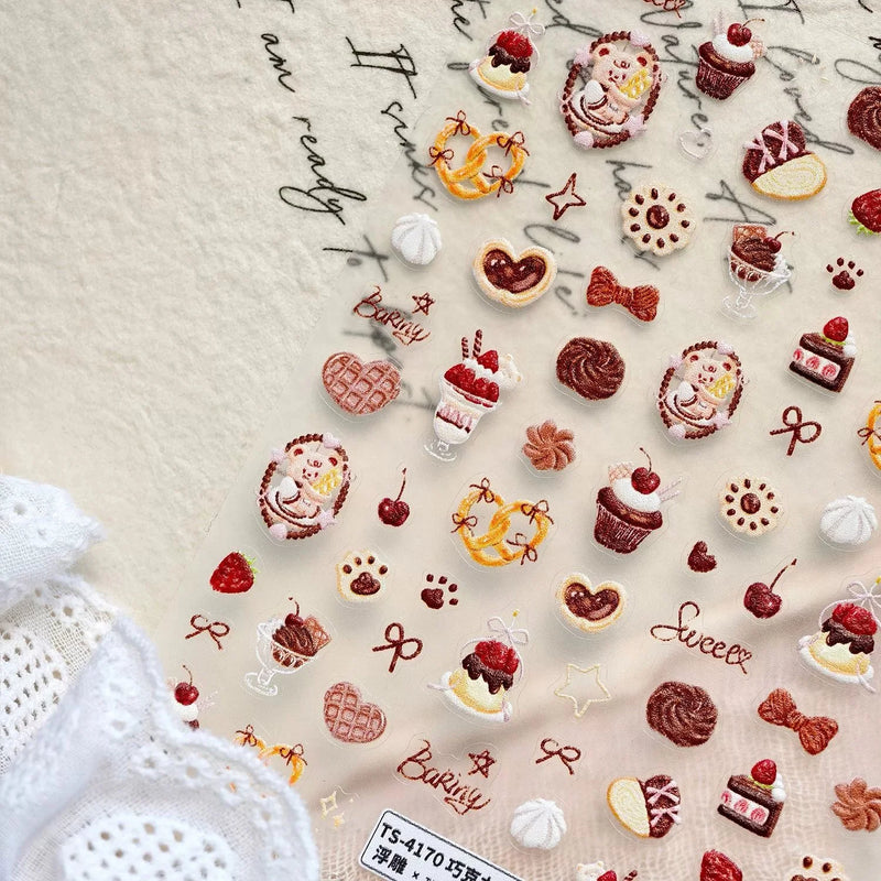 Hello Claws | Bear Desserts Nail Deco Sticker