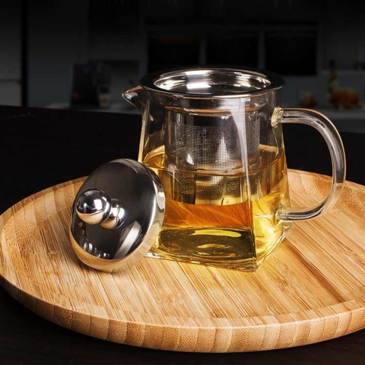 Stainless Steel Clear Heat Resistant Glass Filter Tea Pot, Capacity: 950ml, Capacity: 950ml