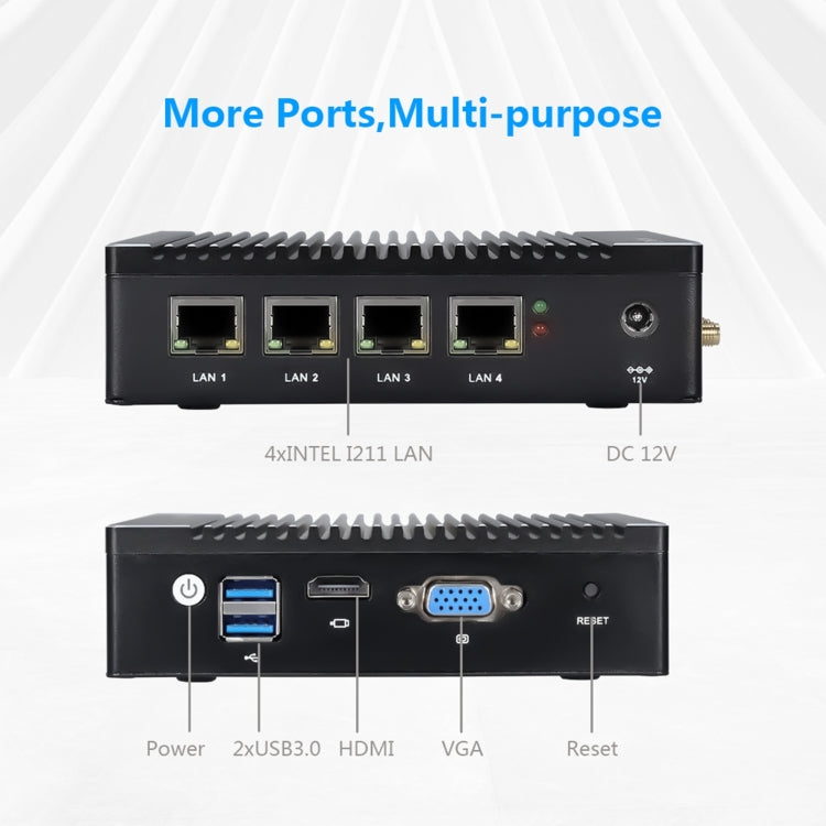 K660G4 Windows and Linux System Mini PC, Intel Celeron Processor N2840 Quad-Core 2M Cache,1.83GHz, up to 2.25GHz, 8GB RAM + 128GB SSD, US Plug, 8GB+128GB AU Plug, 8GB+128GB EU Plug, 8GB+128GB UK Plug, 8GB+128GB US Plug