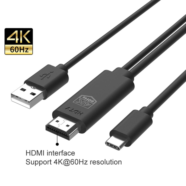 UC502 USB-C / Type-C 4K 60Hz HDTV Plastic Cable, UC502