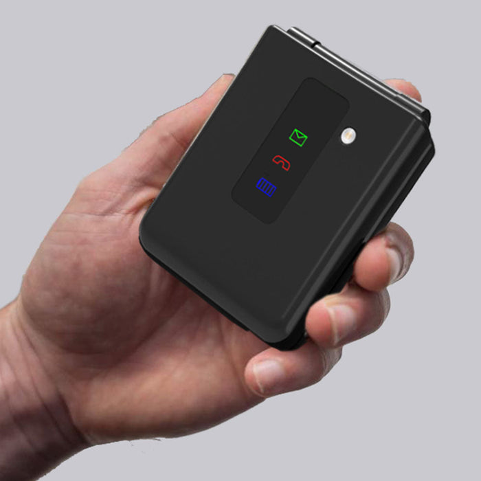 TTfone TT660 Flip Big Button Mobile with Vodafone SIM, USB C Mains Charger