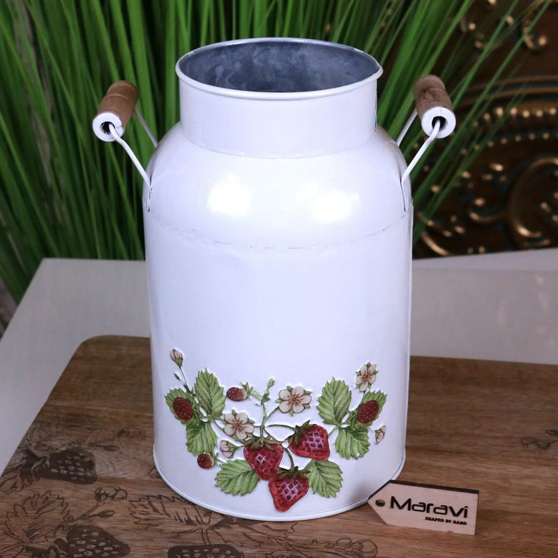 Thaniya Strawberry Field Milk Churn Planter