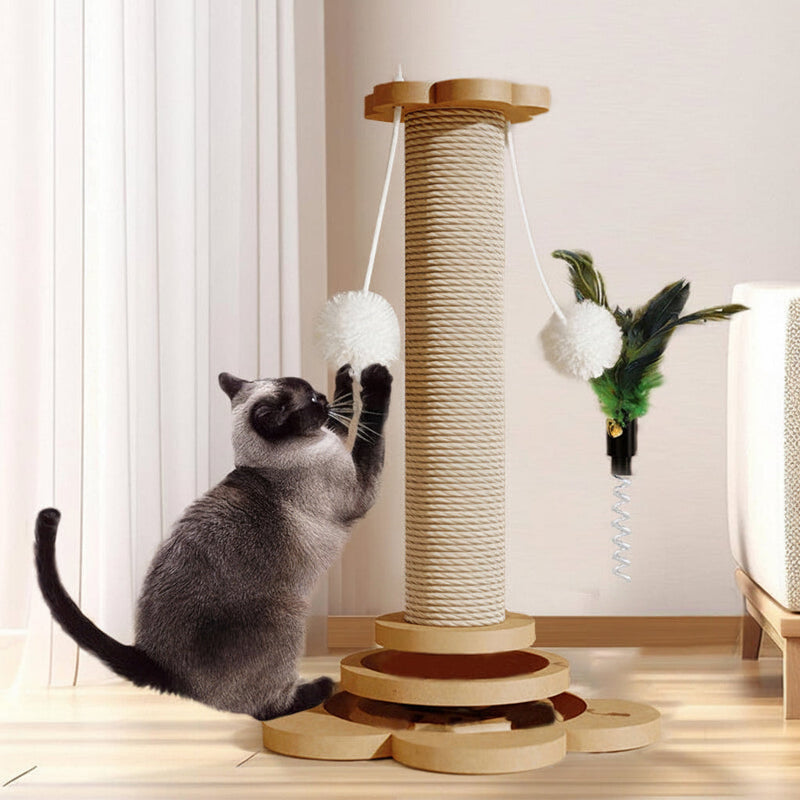 Large Tall Cat Scratching Post Sisal Pole Heavy Duty Base Cat Tree 46CM Scratch