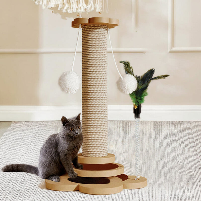 Large Tall Cat Scratching Post Sisal Pole Heavy Duty Base Cat Tree 46CM Scratch