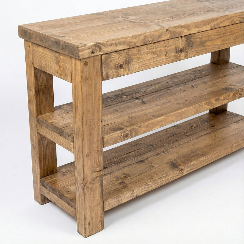 TERO Solid Wood Bathroom Vanity With Shelf