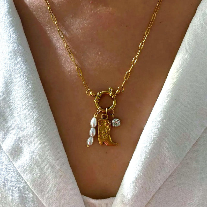 Texas Paperclip Necklace