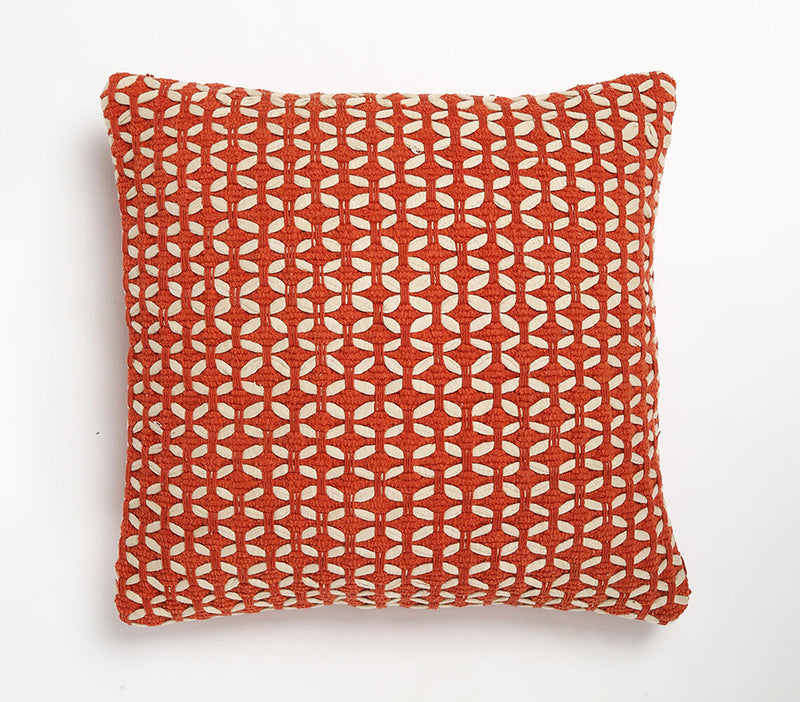 Textured cotton & acrylic cushion cover