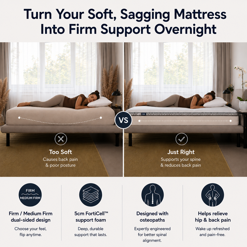 Brightr®  Titan 2 in 1 Mattress Firm Mattress Topper  - Medium/Firm