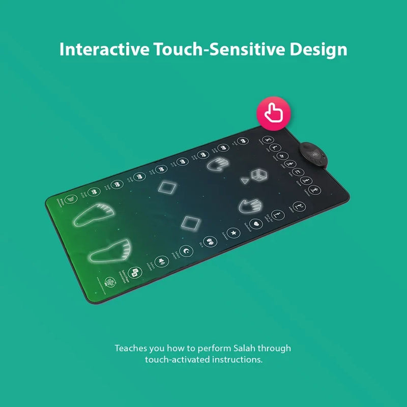 Adults & Reverts Interactive Prayer Mat (Teal) | Learn Salah Step by Step