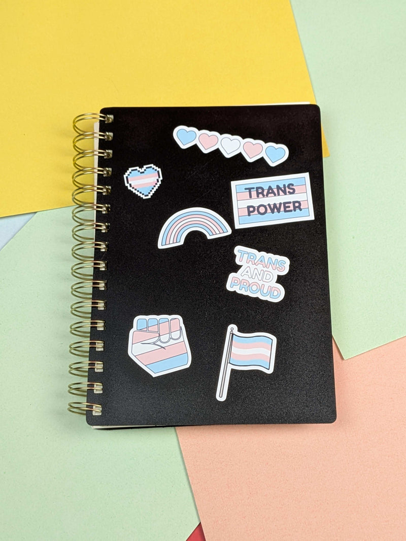 Trans Pride sticker sheet