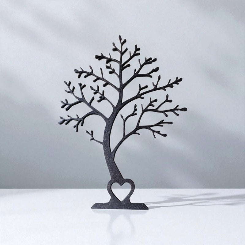 Minimalist Tree Decor with Heart | Scandinavian 3D Printed Ornament