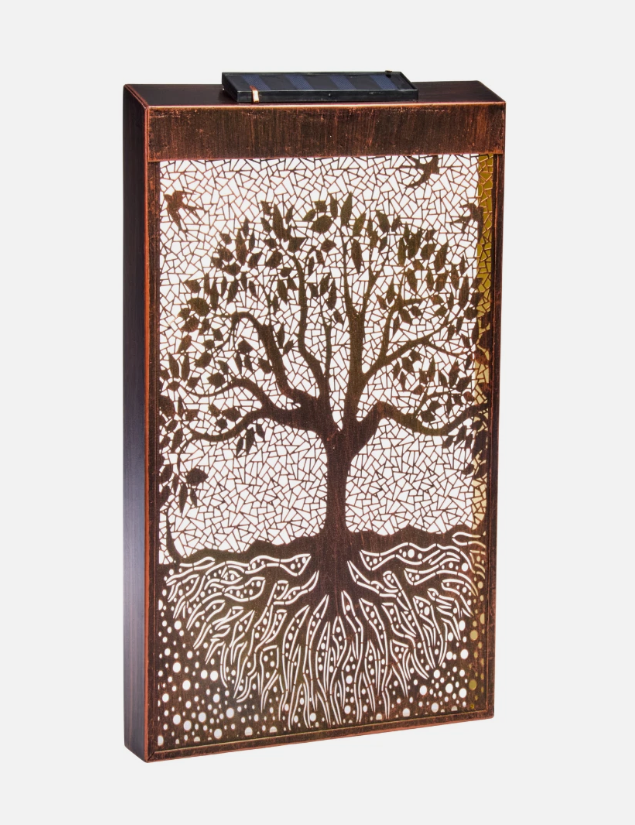 Solar LED Tree of Life Garden Wall Panel Outdoor Decoration