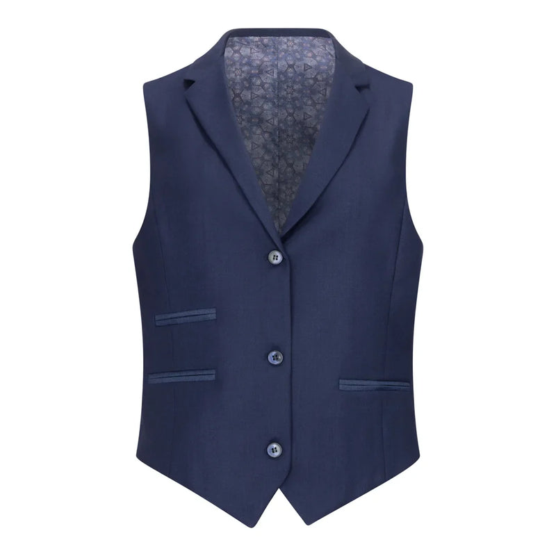 TPW-14 - Women's 3 Piece Plain Navy Blue Suit