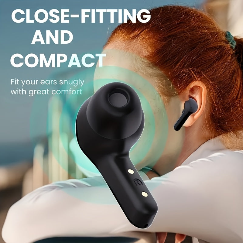 True Wireless Earbuds with Bluetooth - Hi-Fi Stereo Sound Sports Headphones for Mobile Phones, Running, Workouts
