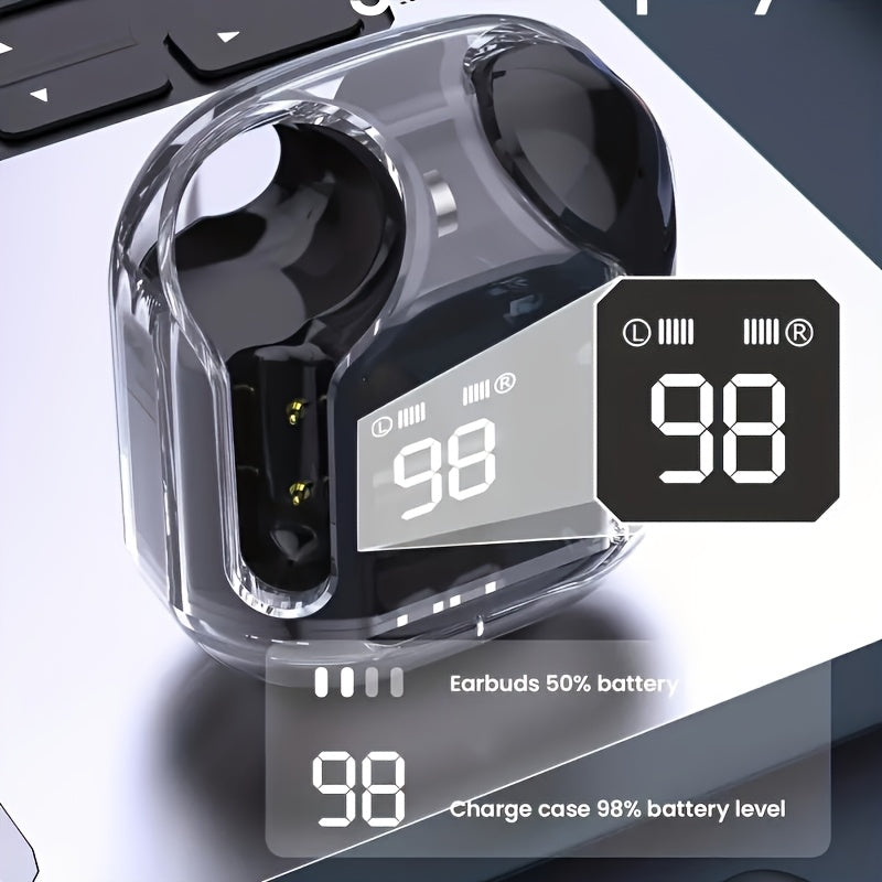True Wireless Earbuds with Bluetooth - Hi-Fi Stereo Sound Sports Headphones for Mobile Phones, Running, Workouts