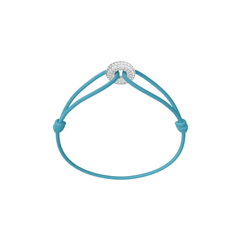 Mini Silver Soho Pavé Cord Bracelet