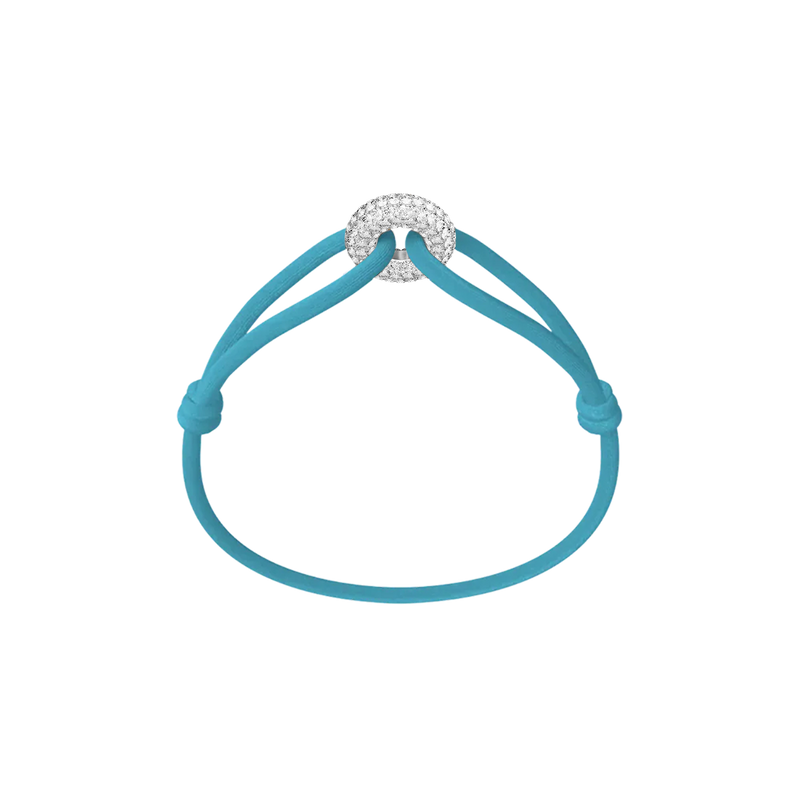 Silver Soho Pavé Cord Bracelet