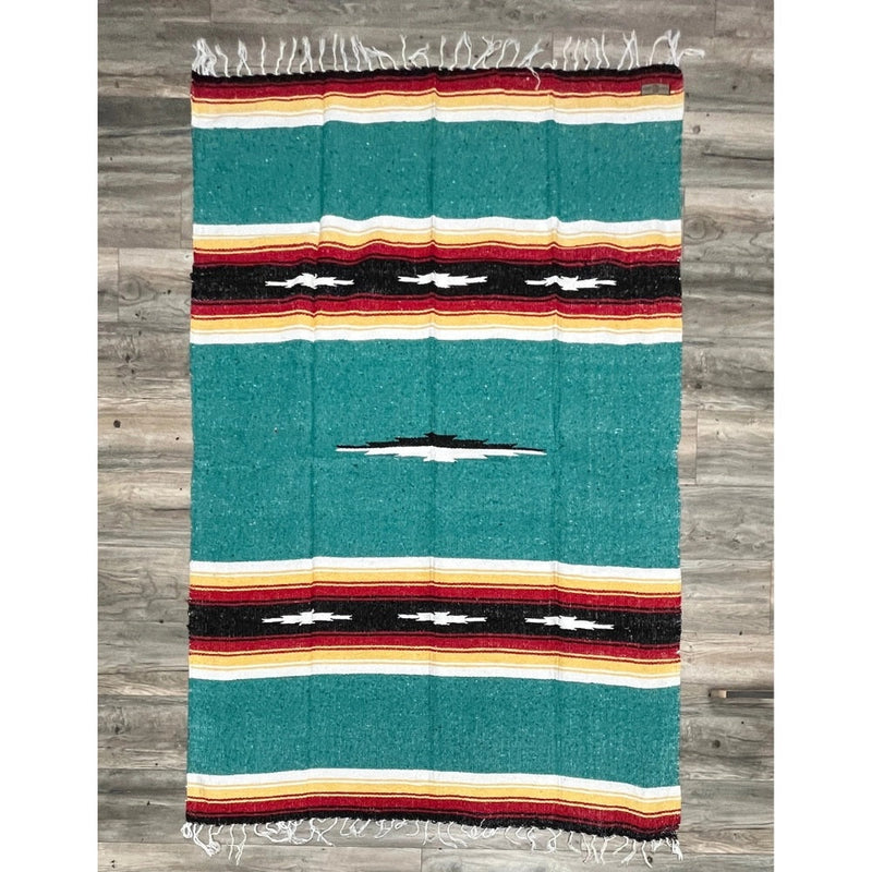 Turquoise Sunset Baja Diamond Yoga Blanket