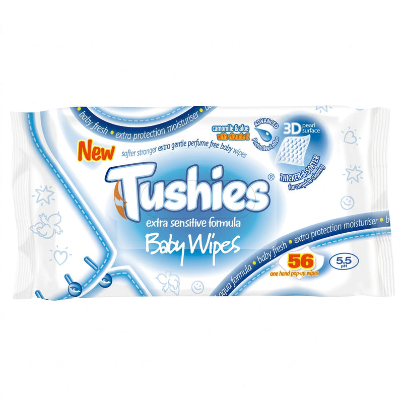 Tushies extra sensitive baby wipes