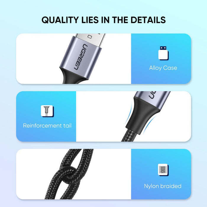 UGREEN 3A USB type to USB C Charging Cable - Quick Charge 3.0 - 2.0