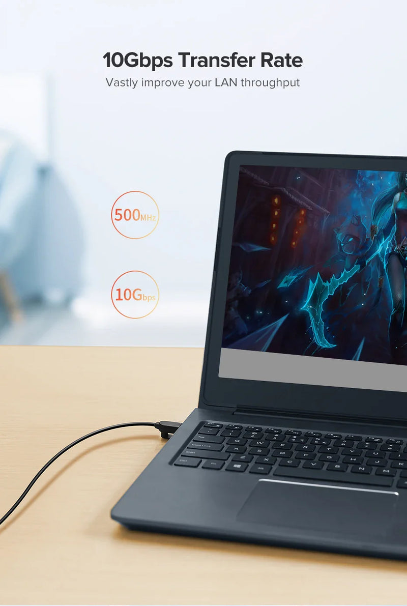 UGREEN Cat 6A Slim Ethernet Cable up to 10Gbps