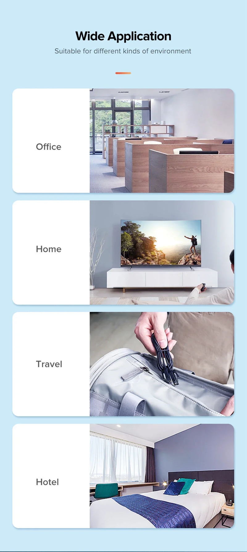 UGREEN Cat 6A Slim Ethernet Cable up to 10Gbps