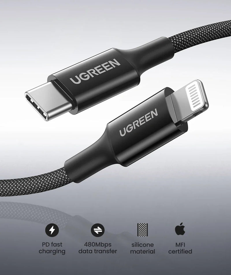 UGREEN MFi-Certified charging USB C to Lightning Cable for iPhone & iPad
