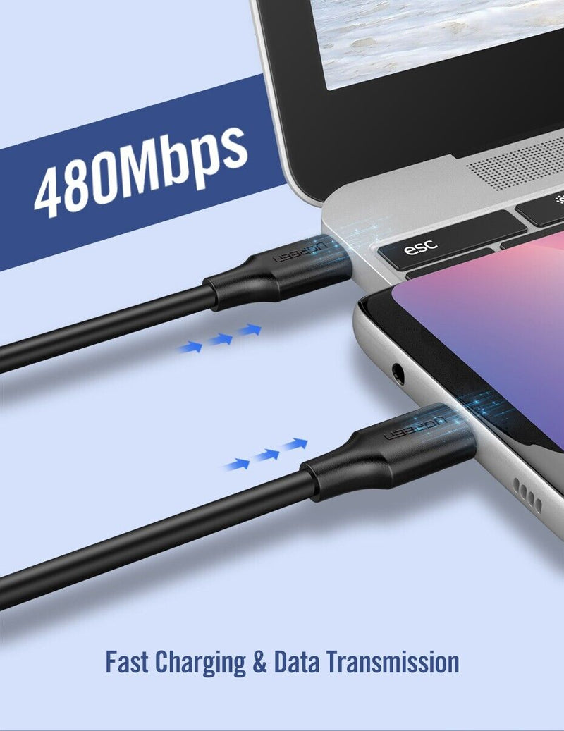 UGREEN PD 60W Fast Charging PVC Type C to Type C USB Cable