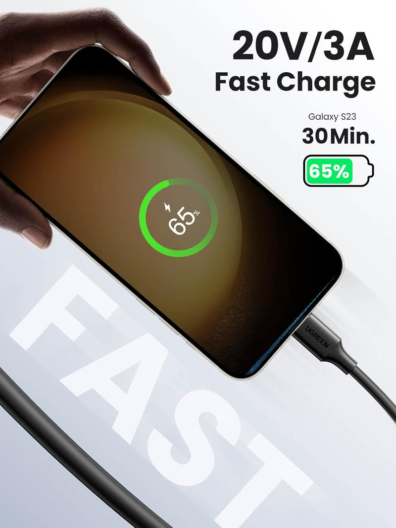 UGREEN PD 60W Fast Charging PVC Type C to Type C USB Cable