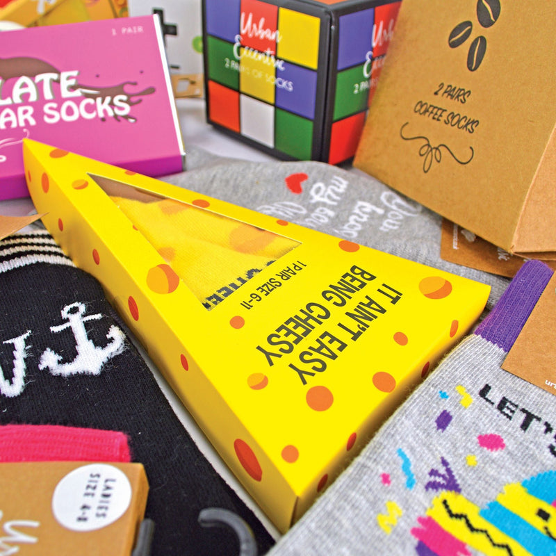 2 Pack Mens Novelty Coffee Socks in a Gift Box