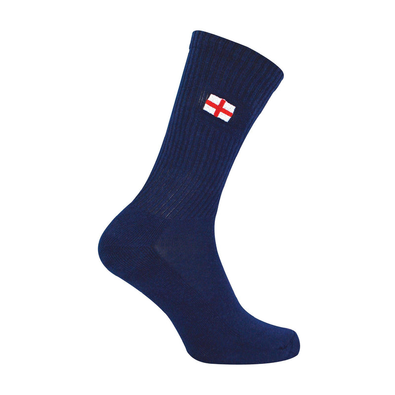 1 Pack Mens Novelty Cotton Rich St George England Flag Black Socks