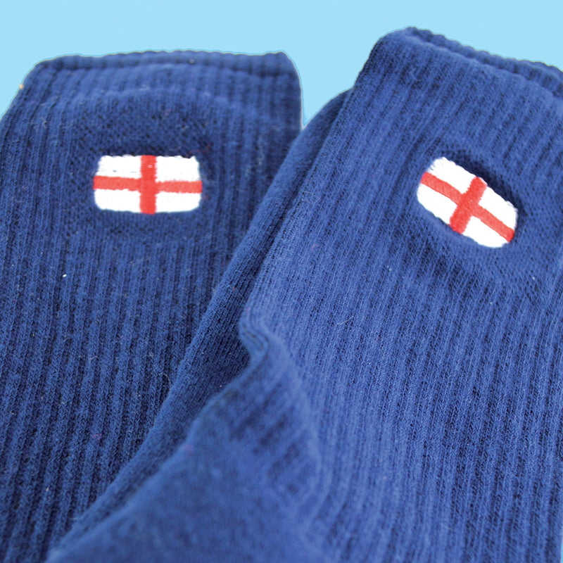 1 Pack Mens Novelty Cotton Rich St George England Flag Black Socks