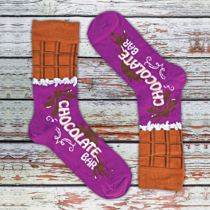 1 Pack Mens Novelty Cotton Rich Chocolate Bar Socks in a Box