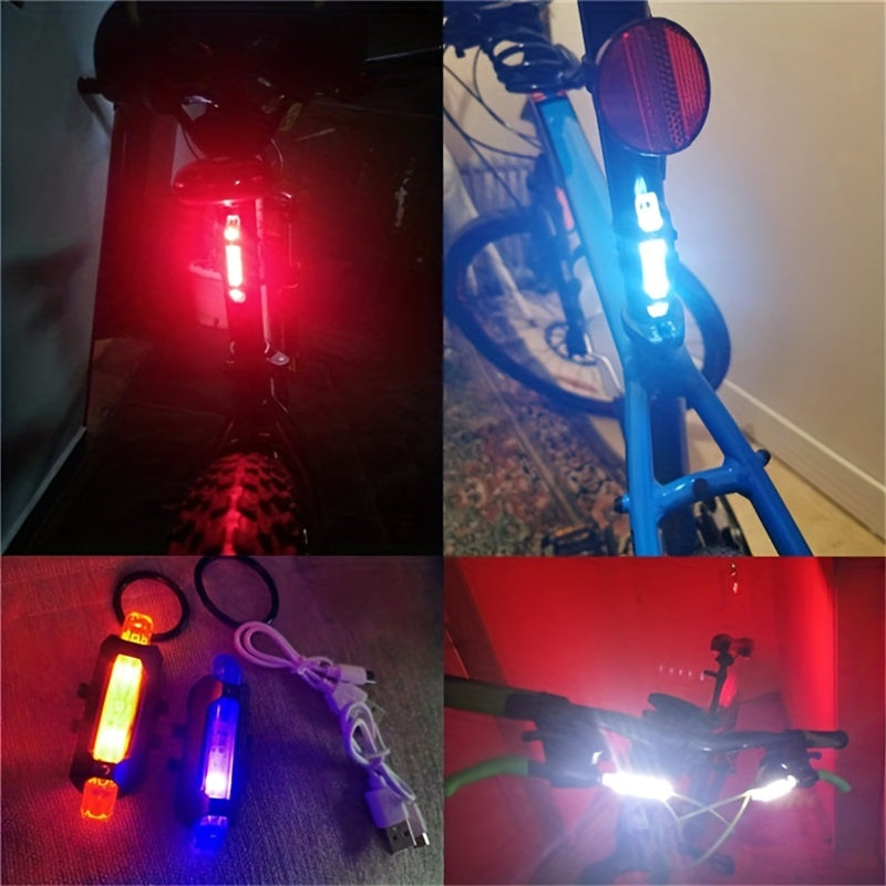 USB Bike Tail Light - Rechargeable LED Rear Light for Road & Mountain Bikes