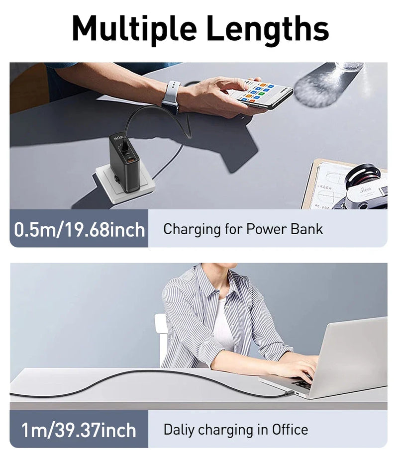 100W USB Type C to Type C Fast Charging Charger Cable – Extra Long 3M Quick Charge